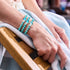 Türkis | 925er Sterlingsilber | Glühwürmchen-Glaspilz-Edelsteinarmband